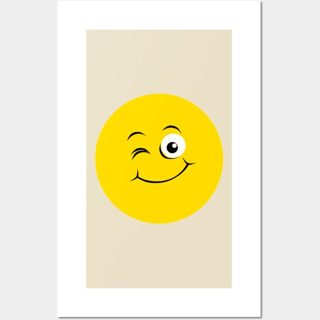 Emoticon - sweet face Wall Art by Aurealis